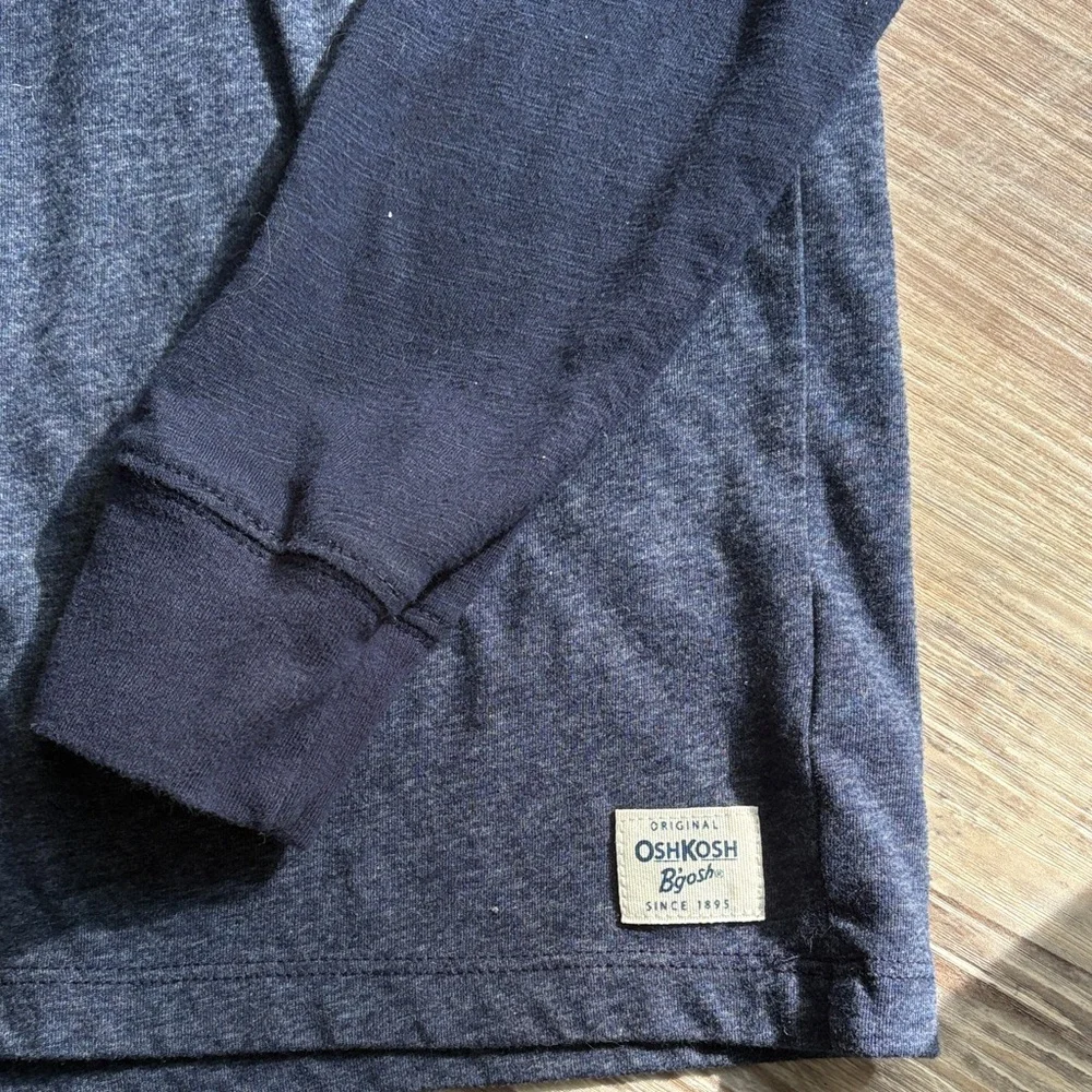 OshKosh B'gosh Dark Blue Long Sleeve Henley - Picture 4 of 4